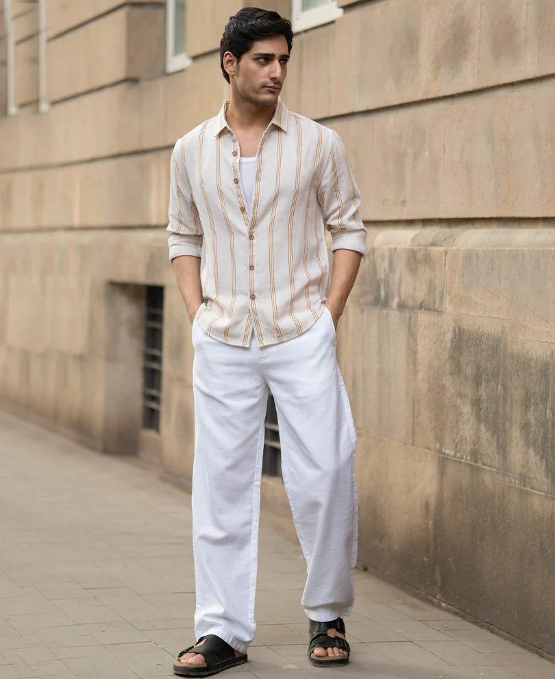 Natural Broad Striped Shirt - Image 7