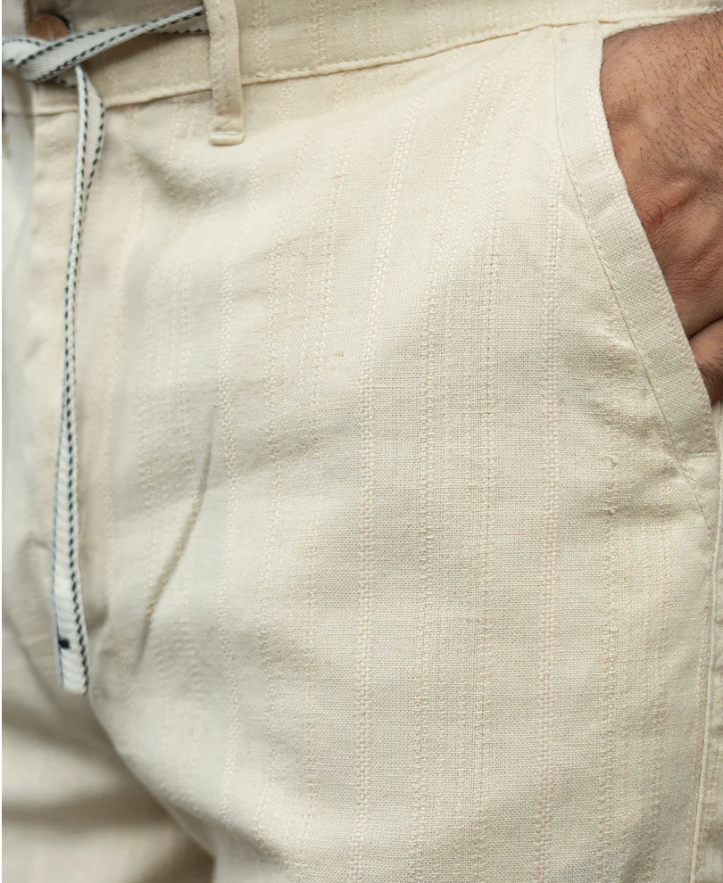 Natural Cotton Structure Trousers - Image 5