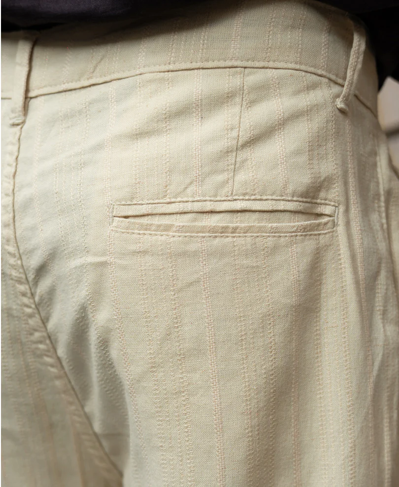 Natural Cotton Structure Trousers - Image 6