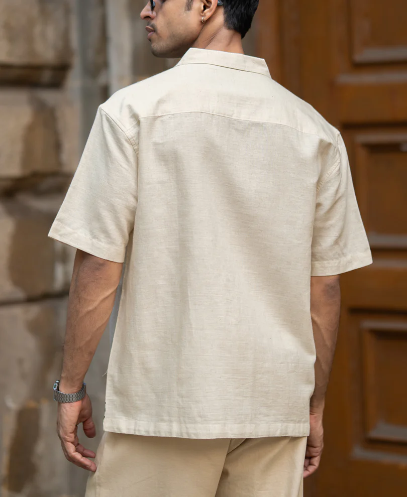Natural Embroidery Linen Shirt 100% Cotton - Image 6