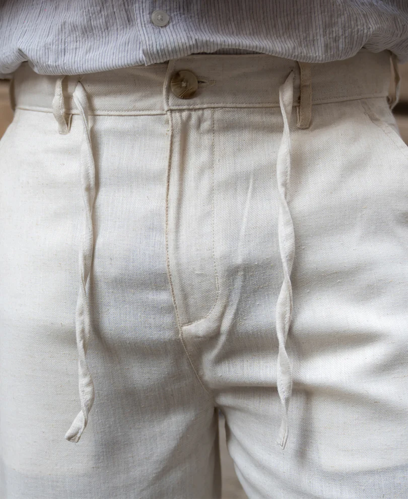 Natural Linen Trousers - Image 4