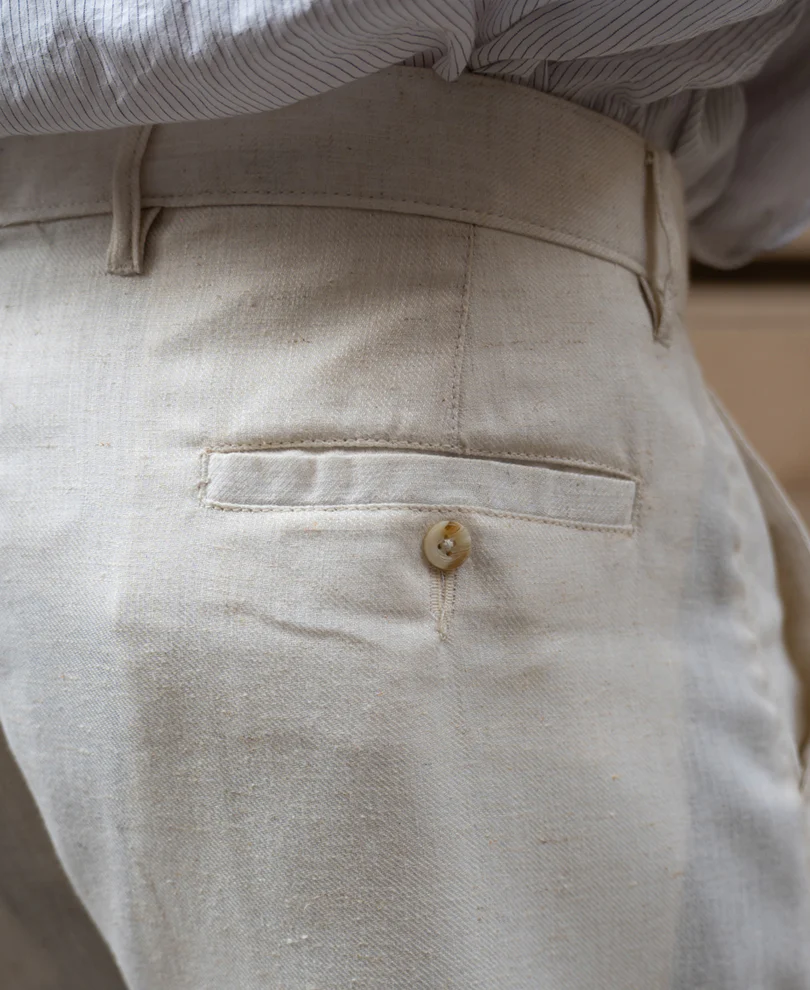 Natural Linen Trousers - Image 5
