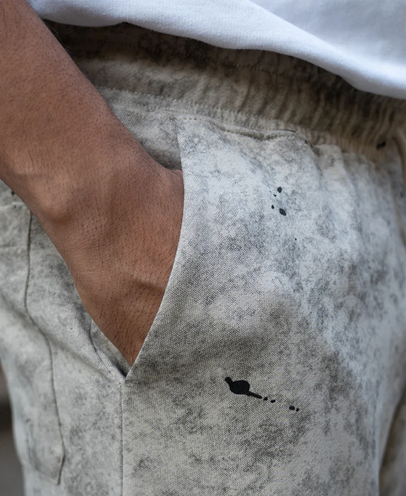 Neutral Printed Baggy Fit Trackpant 100% Cotton - Image 3