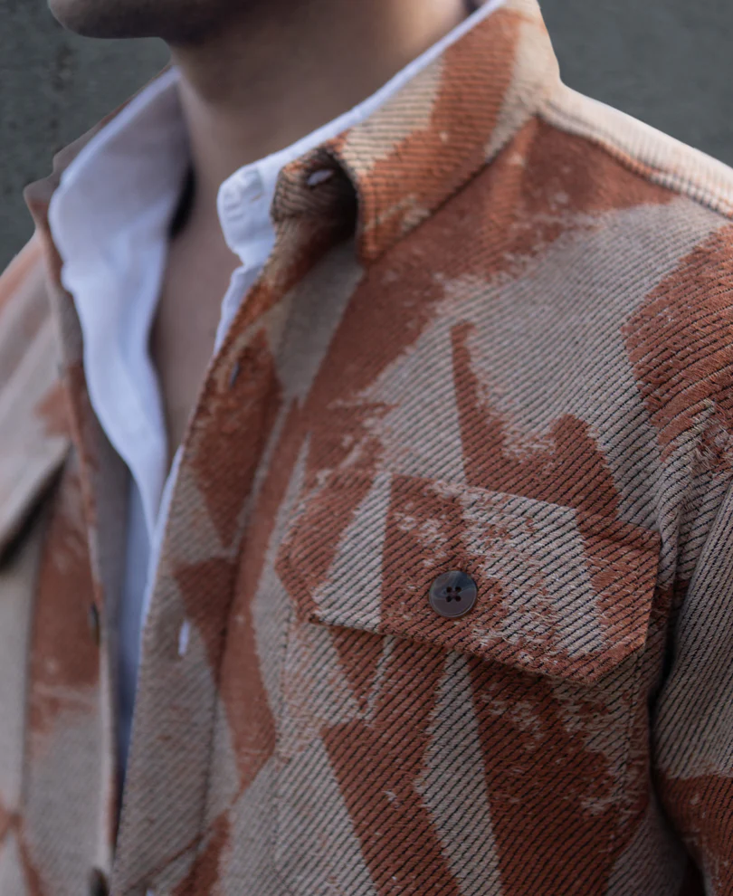 Ochre Jacquard Overshirt - Image 5