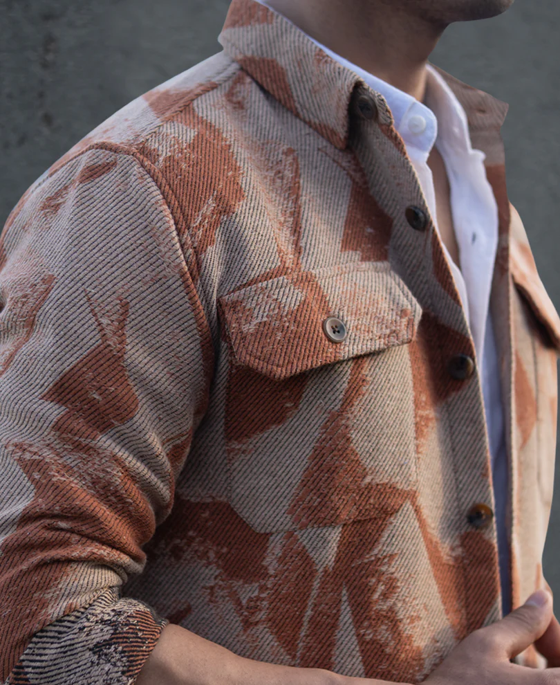 Ochre Jacquard Overshirt - Image 6