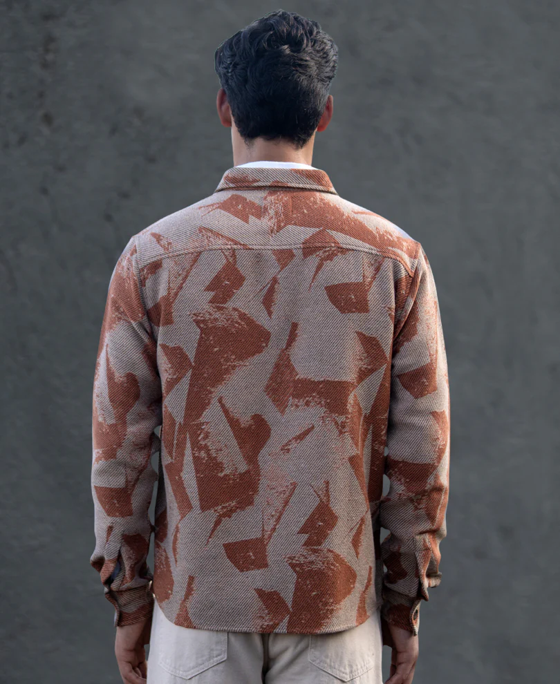 Ochre Jacquard Overshirt - Image 7