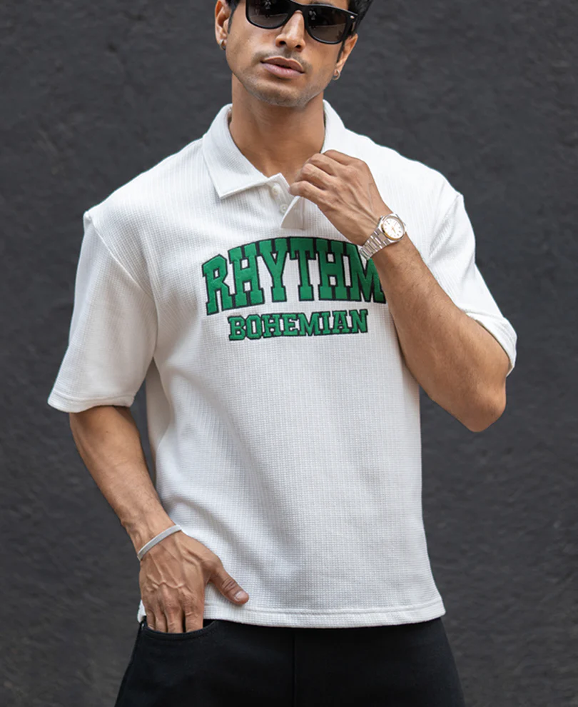 Off-White Applique Polo T-Shirt - Image 3