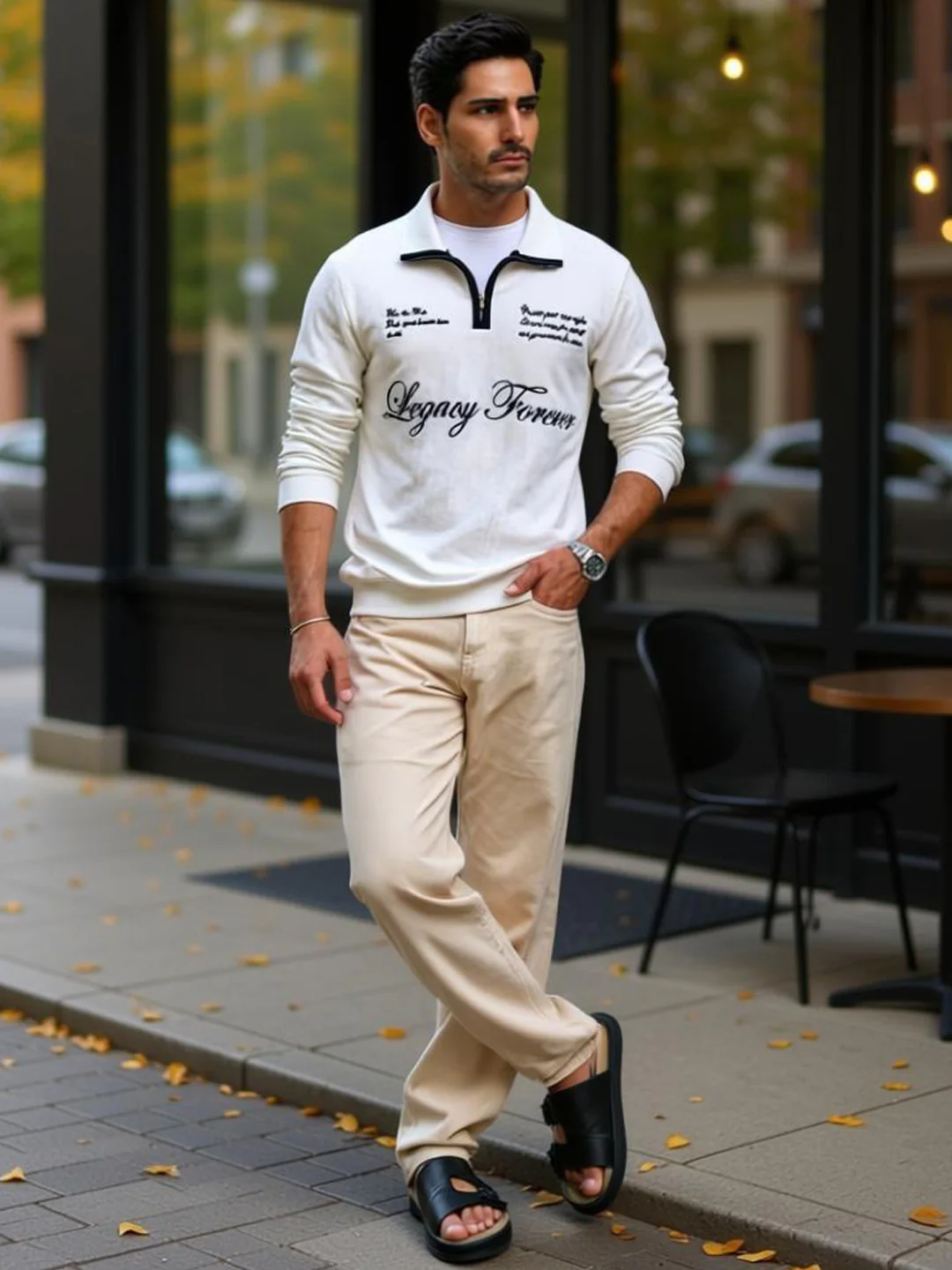 Off-White Contrast Embroidery T-Shirt - Image 7