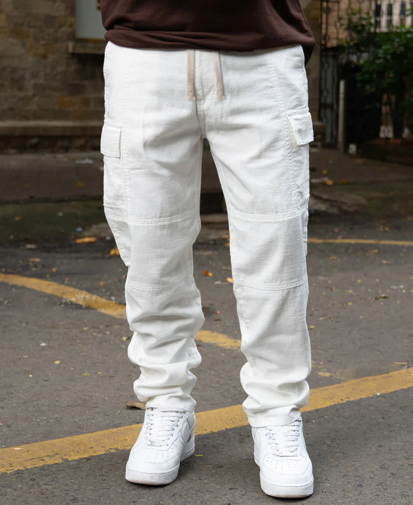 Off-White Cargo Pant 100% Cotton - Image 3