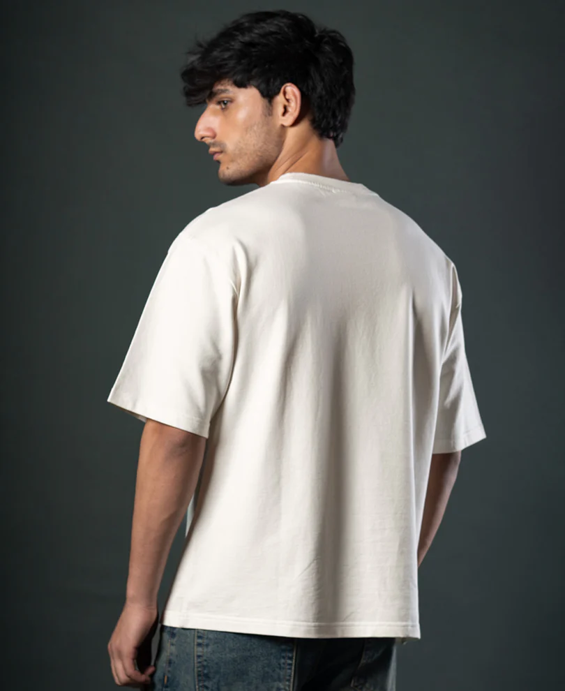 Off White Crochet Patch T-Shirt 100% Cotton - Image 5