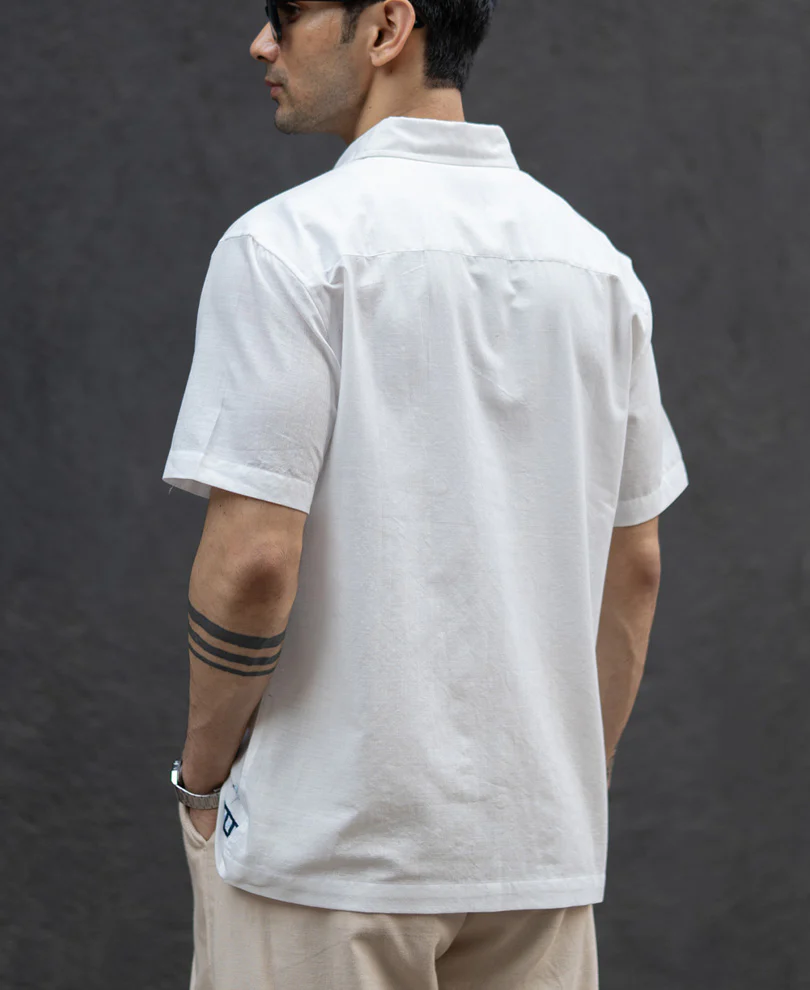 Off White Embroidered Shirt 100% Cotton - Image 5