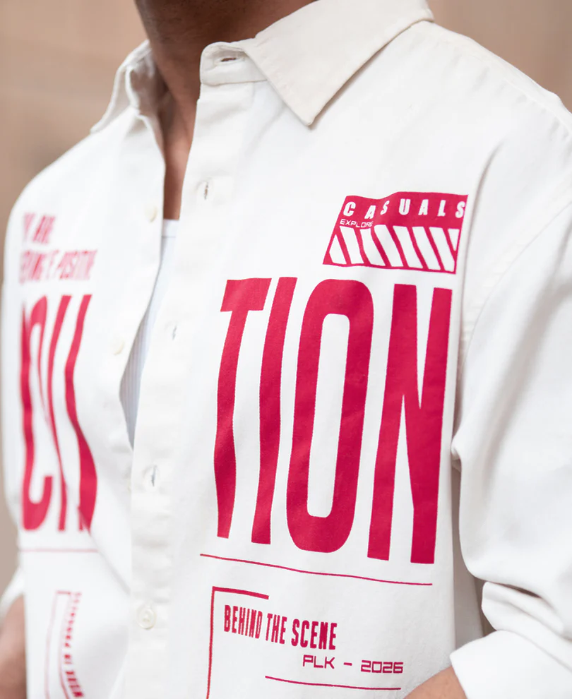 Off-White Graphic Twill Shirt 100% Cotton - Image 4