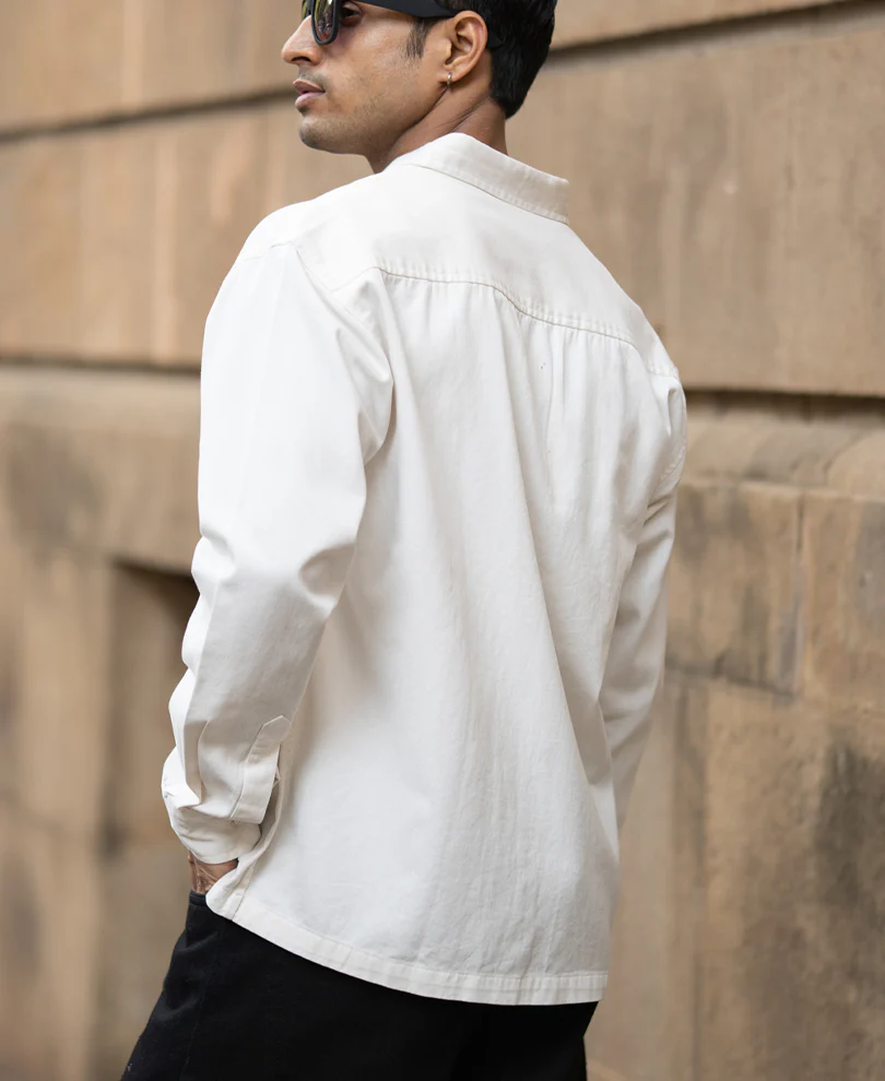 Off-White Graphic Twill Shirt 100% Cotton - Image 5