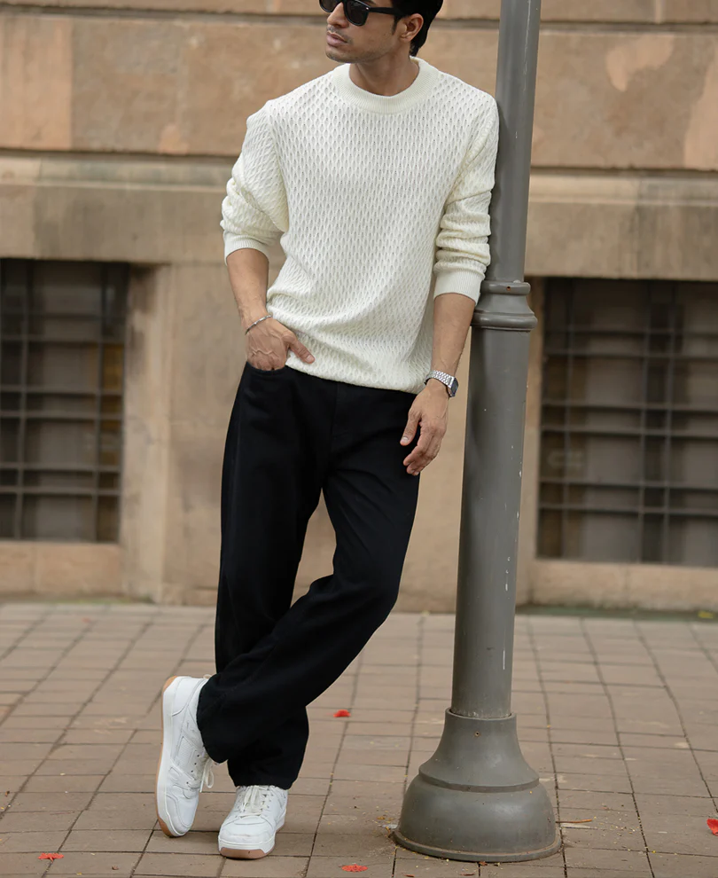 Off White Knitted T-Shirt - Image 6