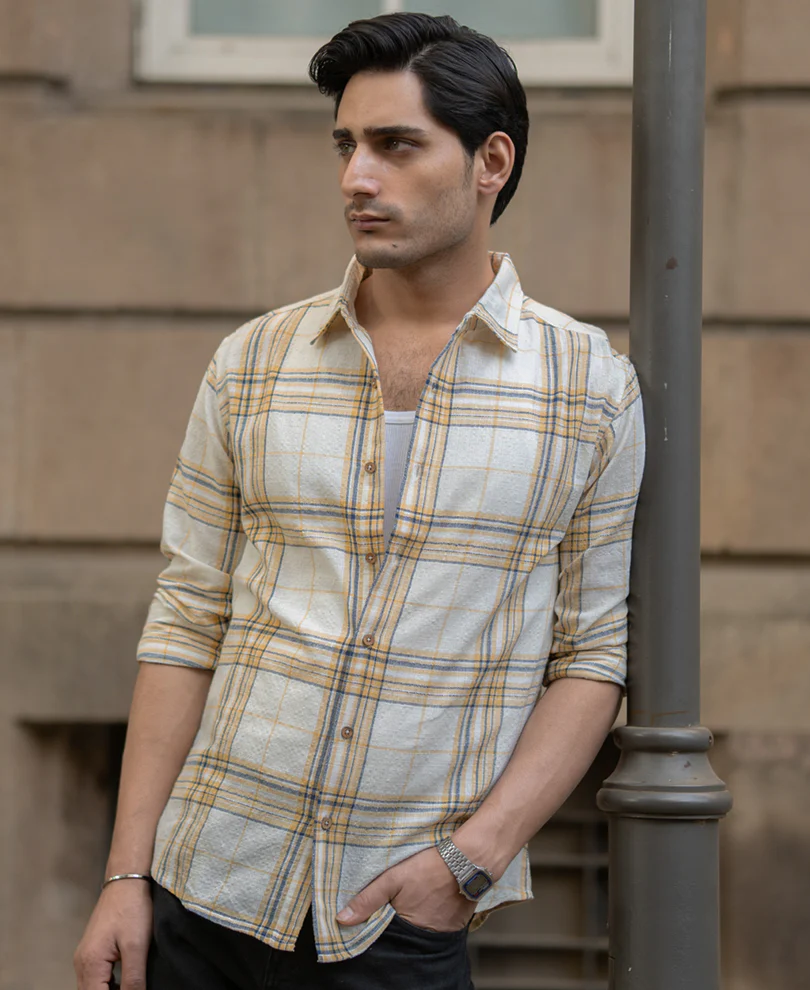 Off-White Lightweight Structure Checks Shirt - Image 2