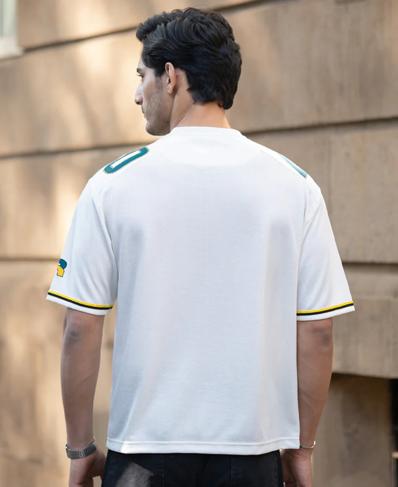 Off White Oversized Jersey T-Shirt - Image 6