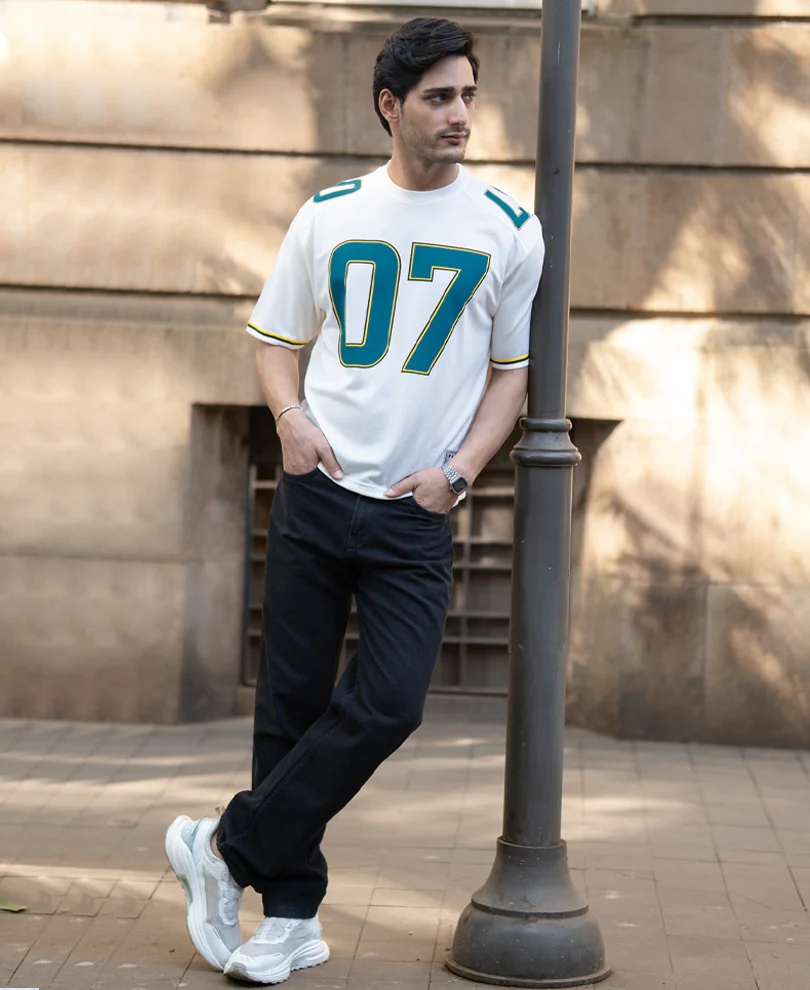 Off White Oversized Jersey T-Shirt - Image 7