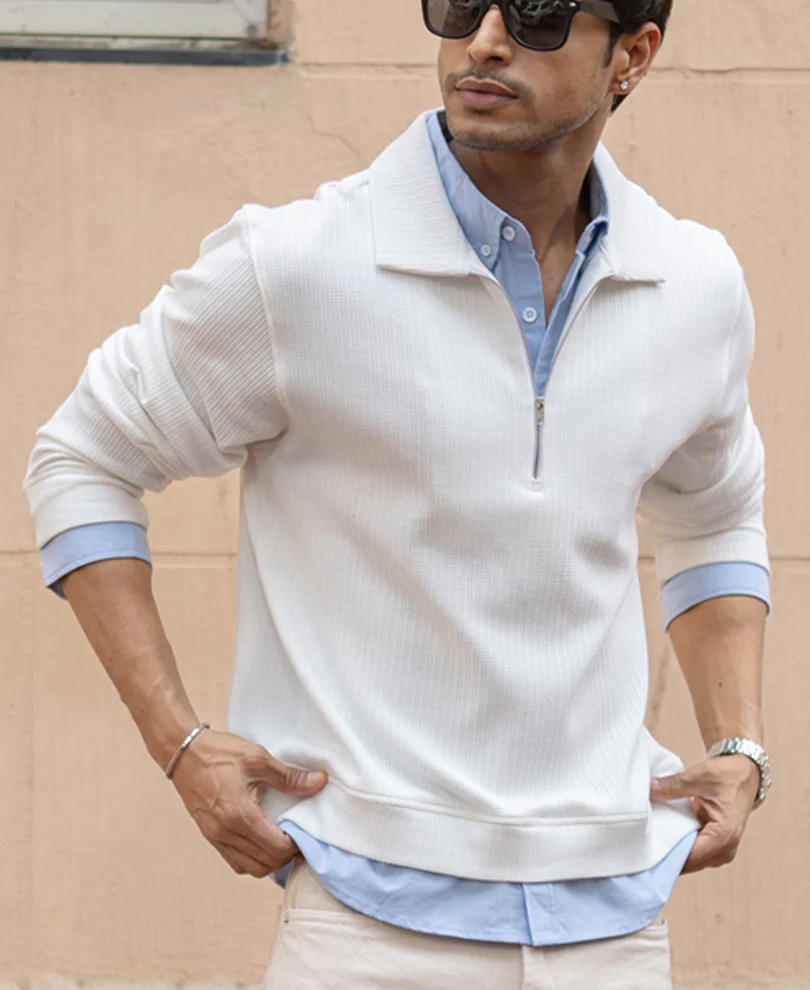 Offwhite Contrast Polo T-Shirt - Image 2