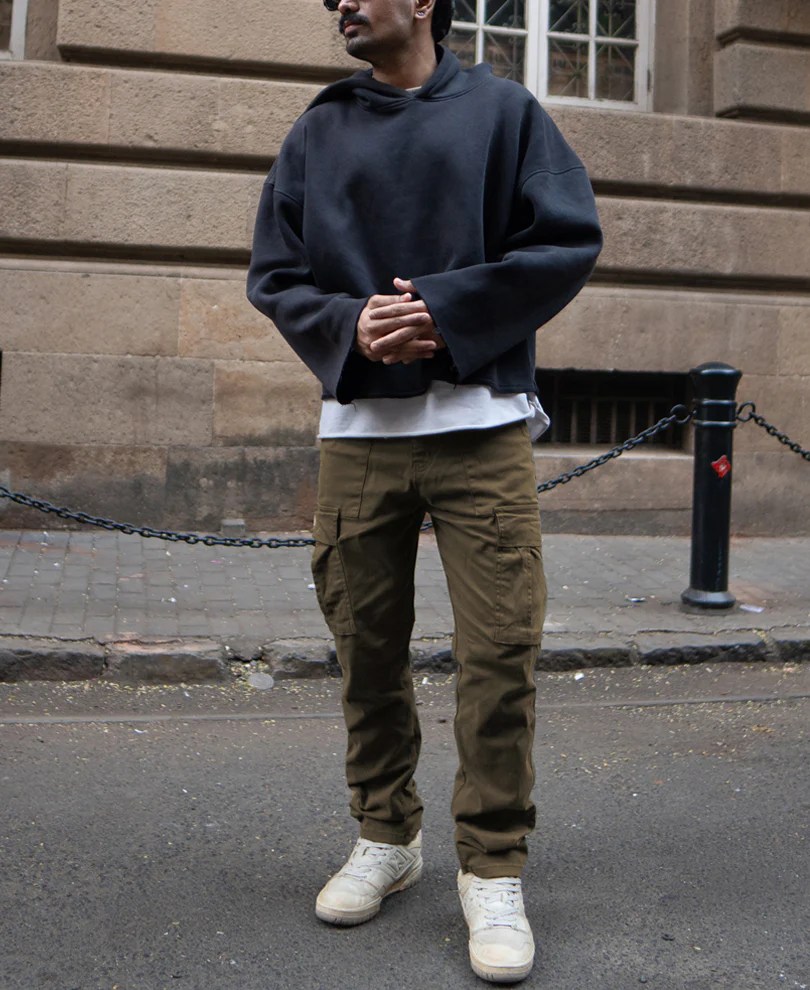 Olive Regular Fit Cotton Cargo Pant - Image 6