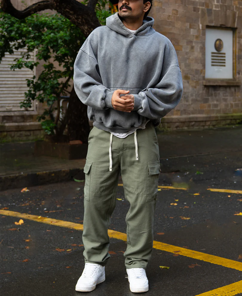 Olive Structured Linen Blend Trouser - Image 7