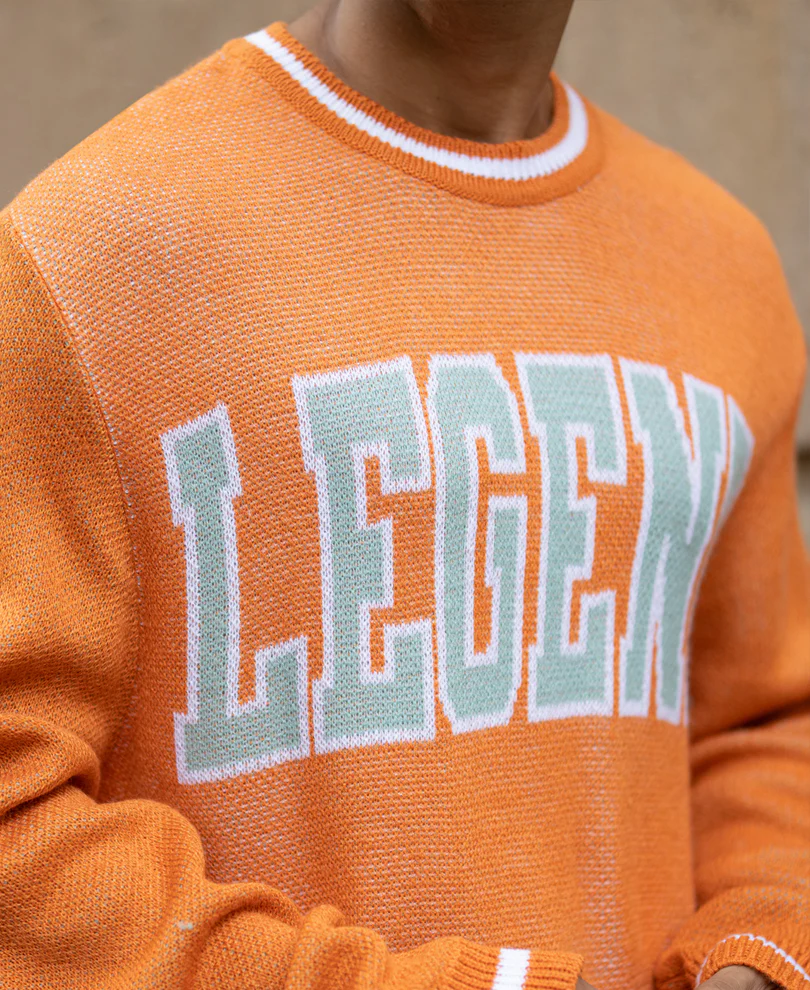 Orange Jacquard T-Shirt - Image 3