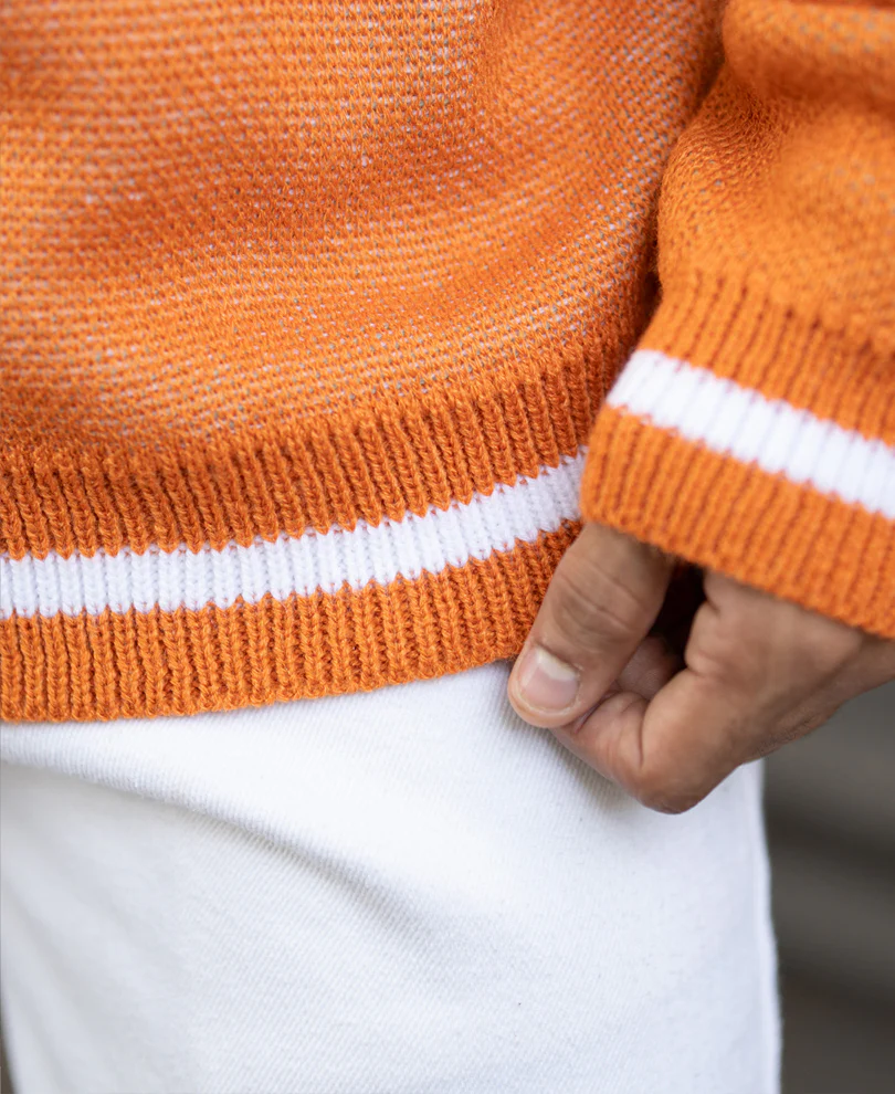 Orange Jacquard T-Shirt - Image 4
