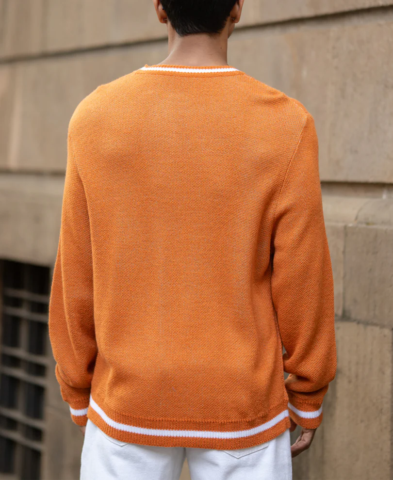 Orange Jacquard T-Shirt - Image 5