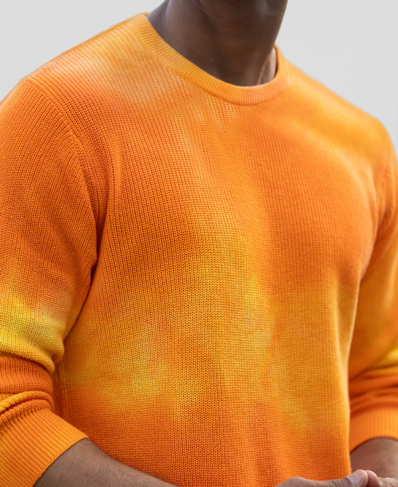 Orange Tie Dye T-Shirt 100% Cotton - Image 4