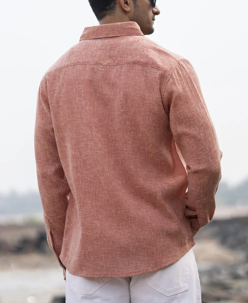 Peach Structured Shirt - Image 5
