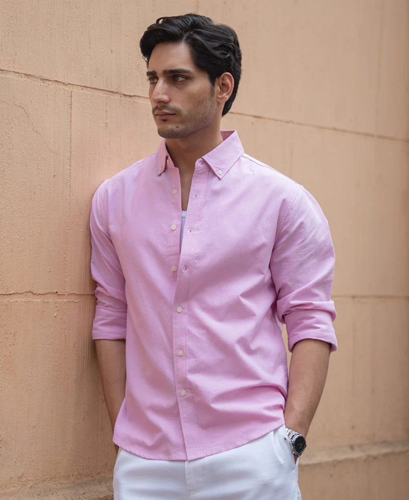 Pink Oxford Shirt 100% Cotton - Image 2