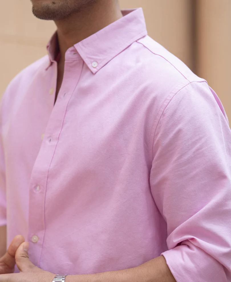 Pink Oxford Shirt 100% Cotton - Image 5