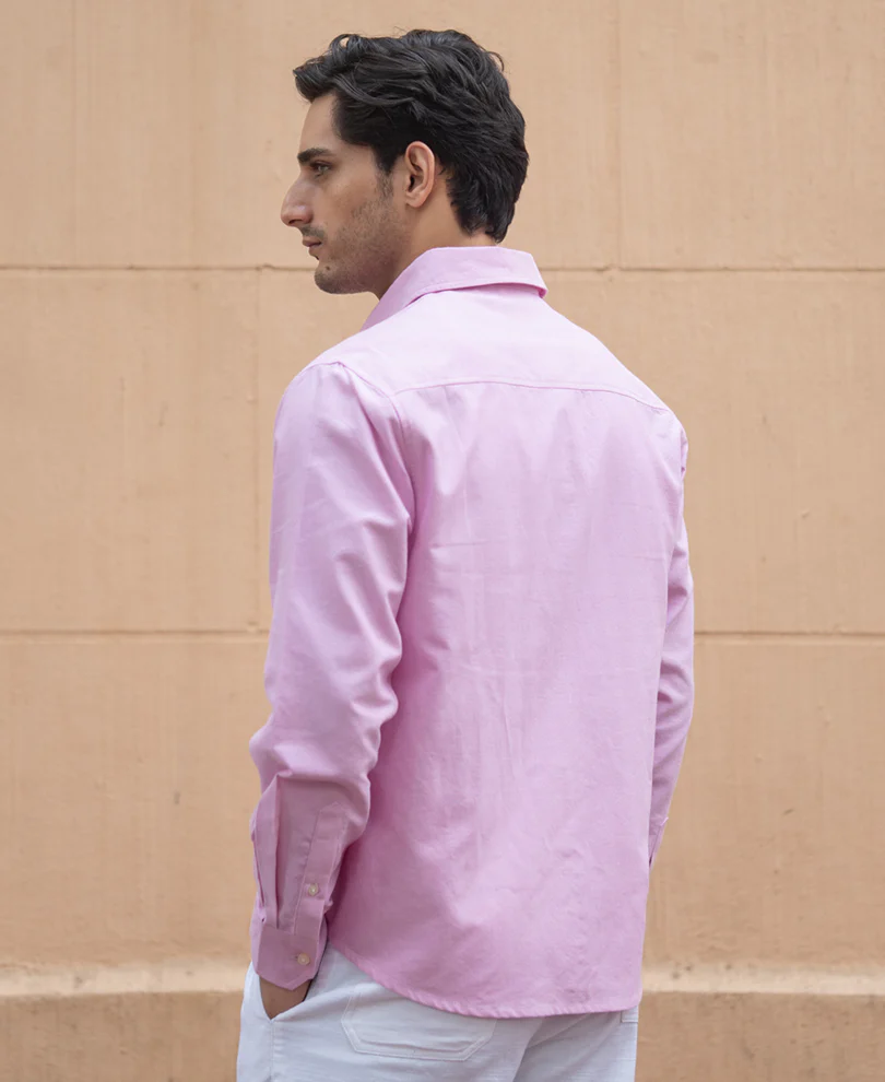 Pink Oxford Shirt 100% Cotton - Image 6