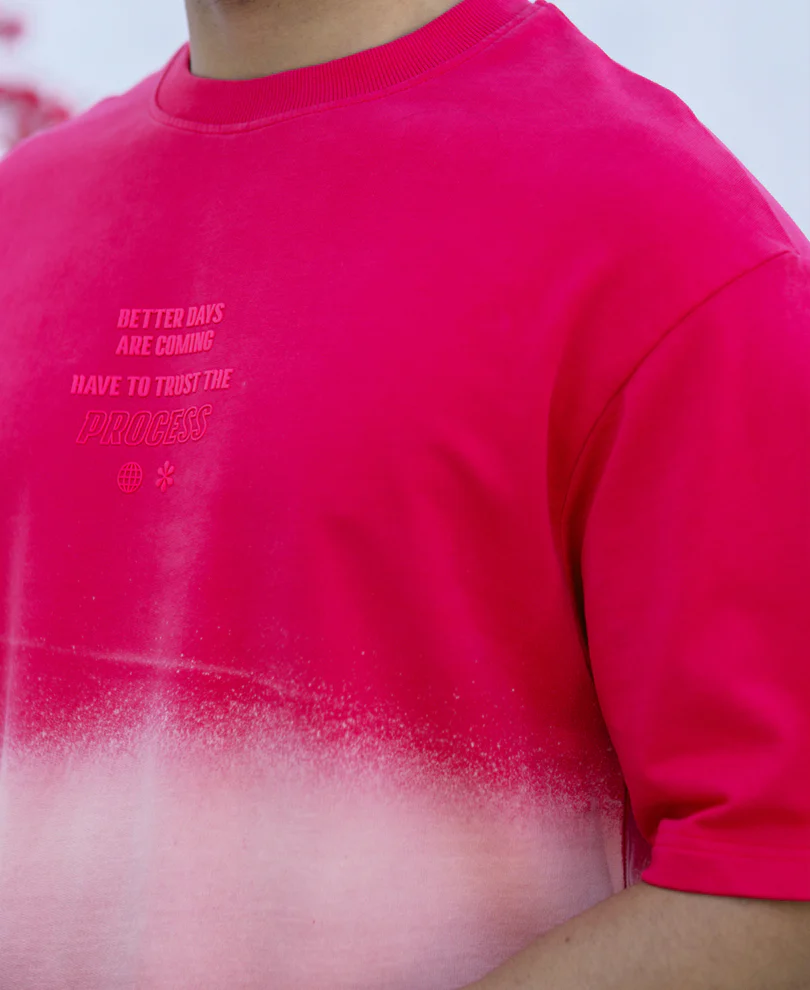 Pink Ombre Graphic T-Shirt 100% Cotton - Image 3