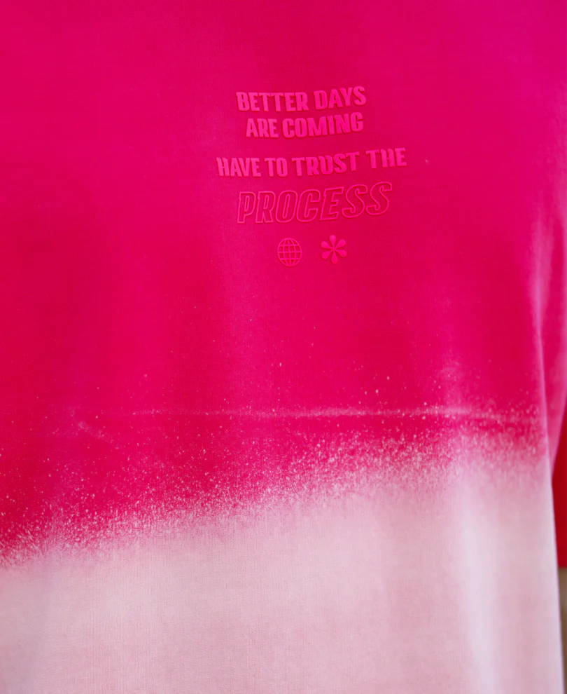 Pink Ombre Graphic T-Shirt 100% Cotton - Image 4
