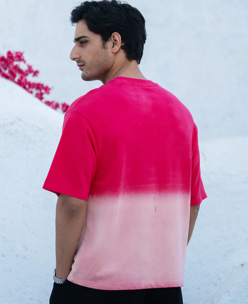 Pink Ombre Graphic T-Shirt 100% Cotton - Image 5