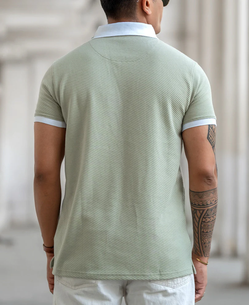 Pista Green Regular Fit Half Sleeves T-Shirt - Image 4