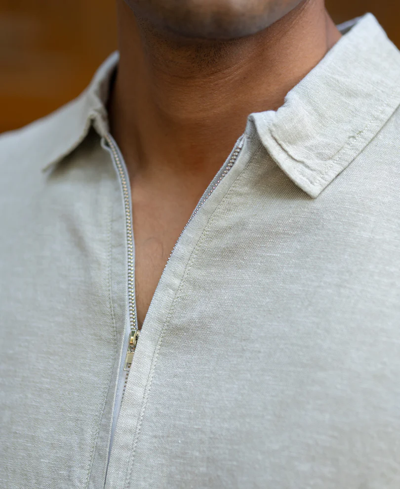 Pista Grey Lightweight Collar Shirt - Image 4