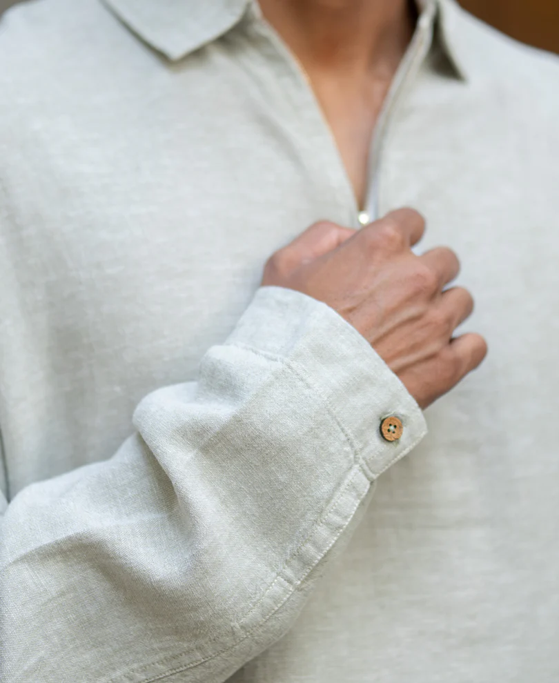 Pista Grey Lightweight Collar Shirt - Image 5