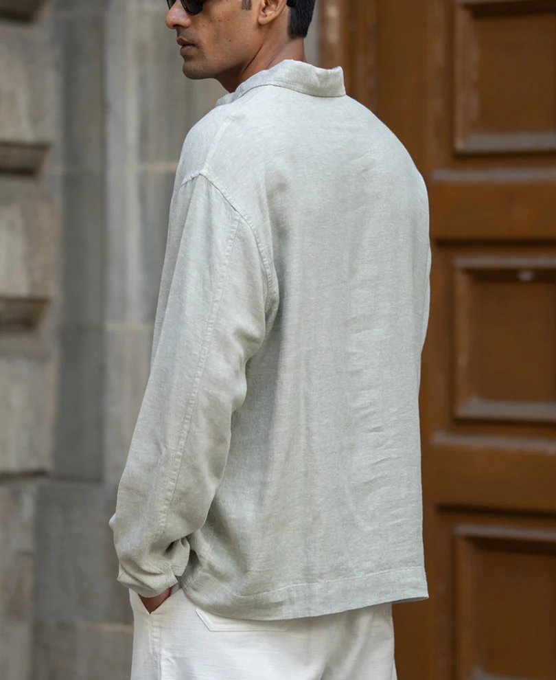 Pista Grey Lightweight Collar Shirt - Image 6