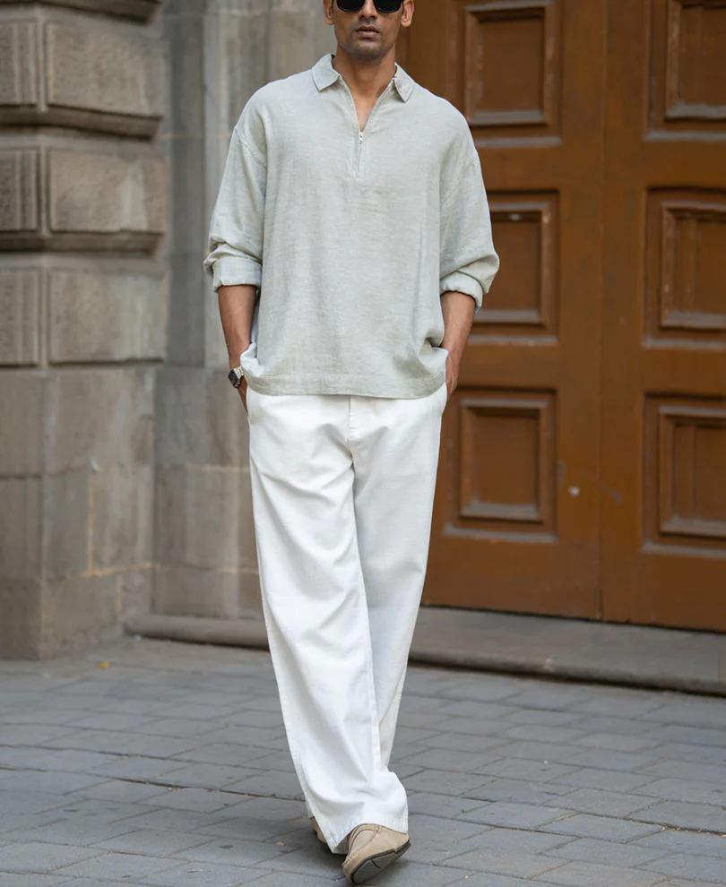 Pista Grey Lightweight Collar Shirt - Image 7