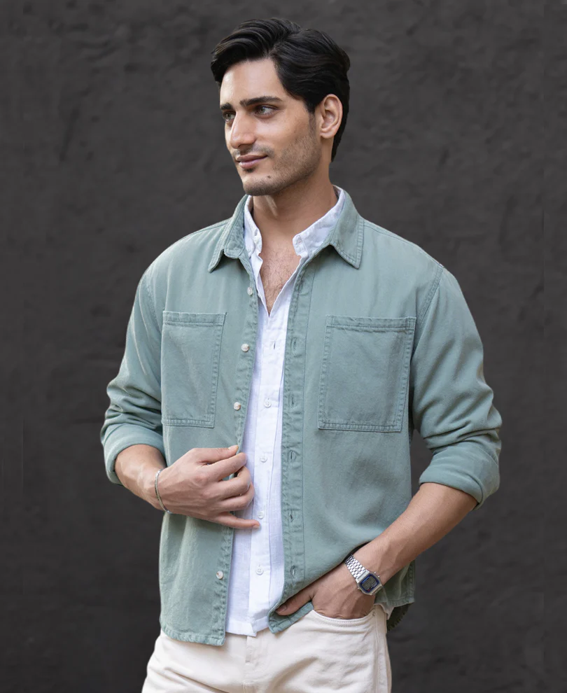 Pista Washed Structured Denim Shirt 100% Cotton - Image 2