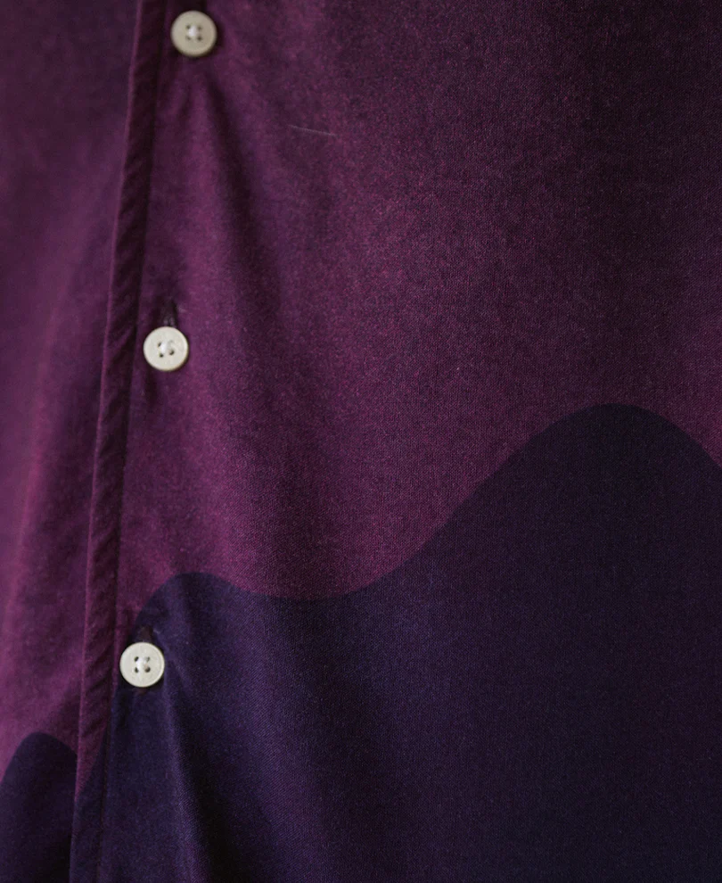 Purple Abstract Print Shirt - Image 3