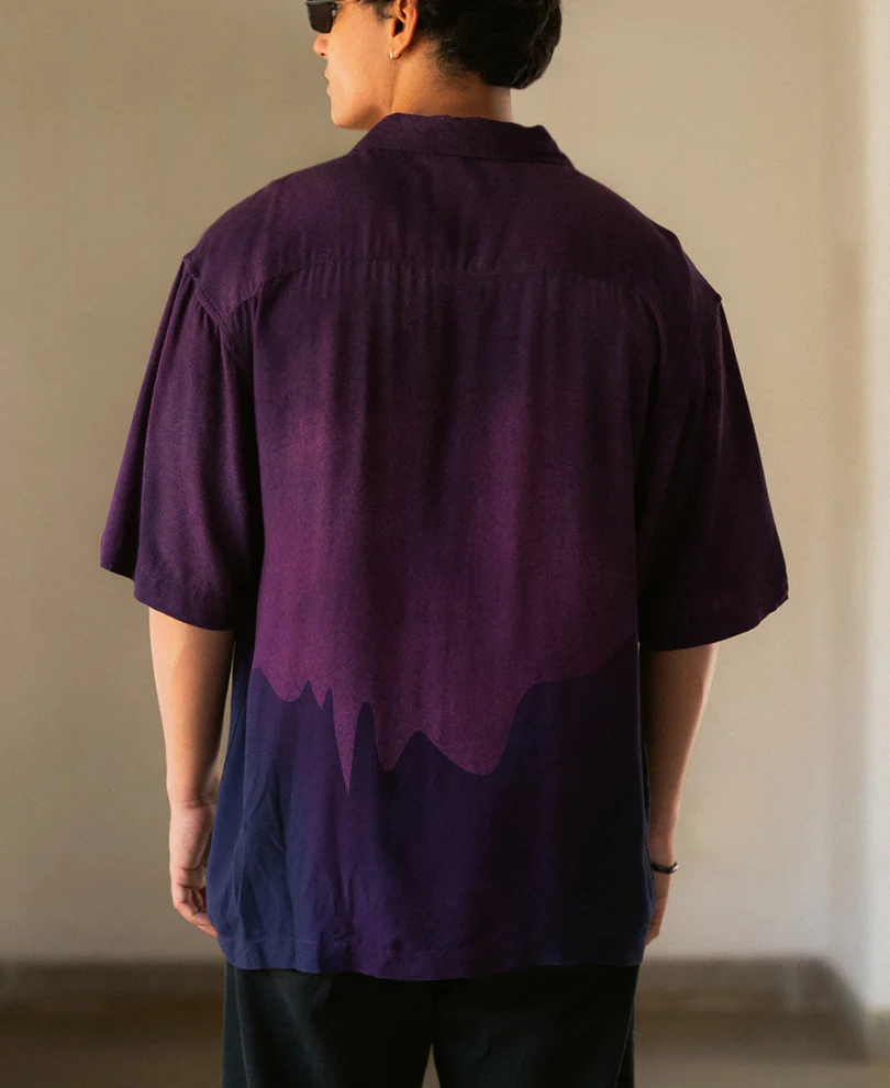 Purple Abstract Print Shirt - Image 5