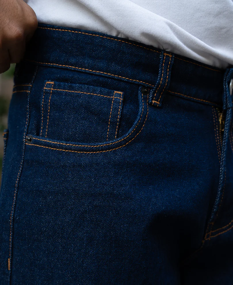 Raw Indigo Baggy Jeans 100% Cotton - Image 4