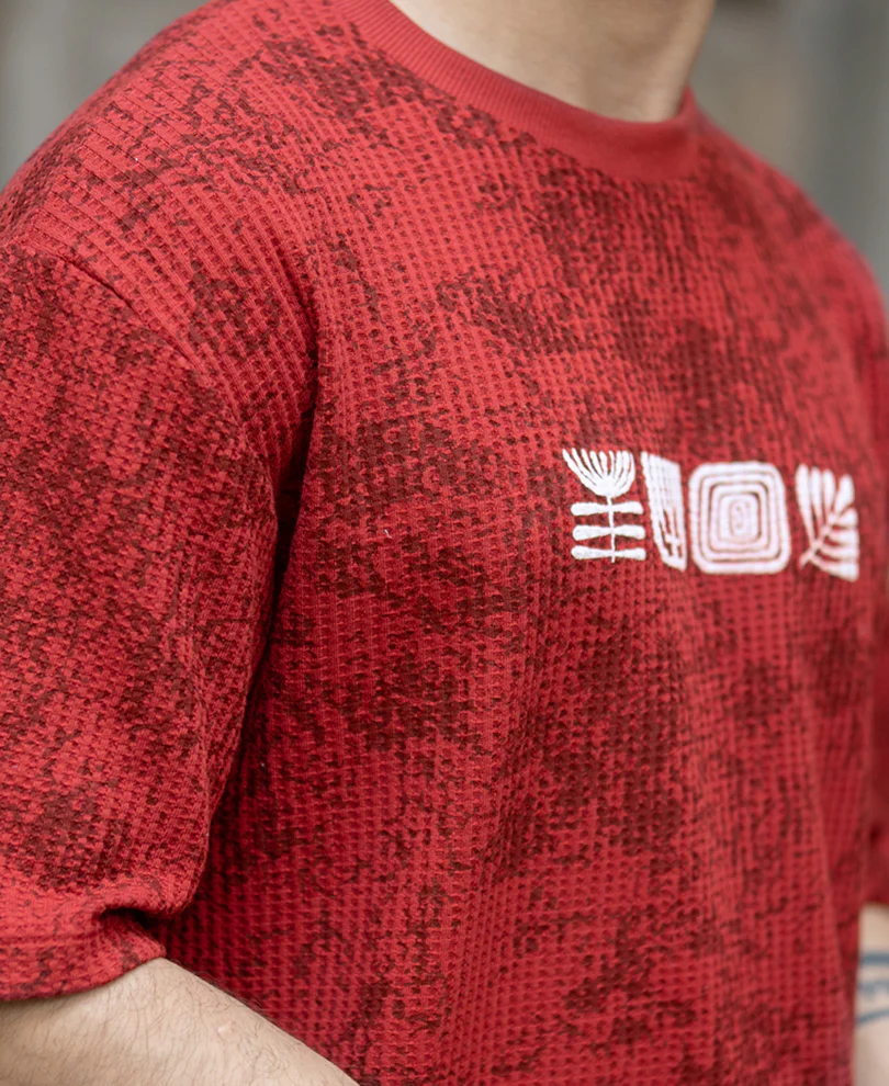 Brick Red Printed T-Shirt - Image 3