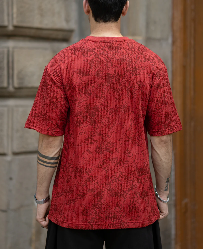 Brick Red Printed T-Shirt - Image 6
