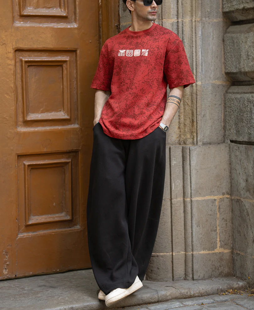 Brick Red Printed T-Shirt - Image 7