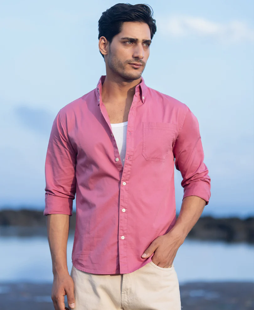 Rogue Pink Structured Buttondown Shirt 100% Cotton - Image 2