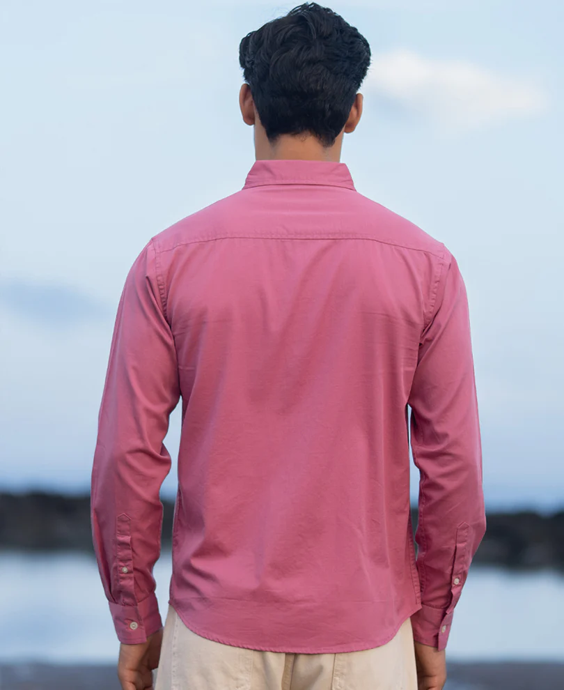 Rogue Pink Structured Buttondown Shirt 100% Cotton - Image 5