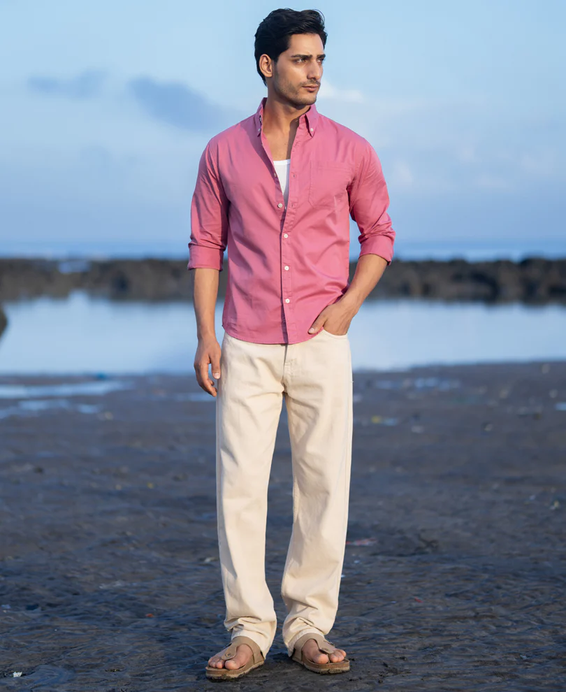 Rogue Pink Structured Buttondown Shirt 100% Cotton - Image 6
